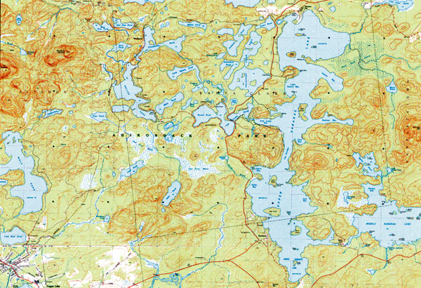 Upper Saranac Lake Map